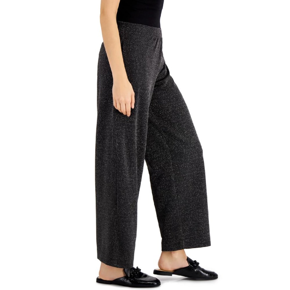 Alfani Shimmer Stretch Wide Leg Pants